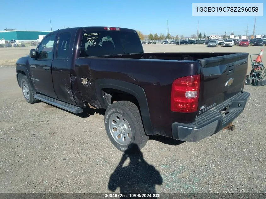 2008 Chevrolet Silverado C1500 VIN: 1GCEC19C78Z296058 Lot: 30046725