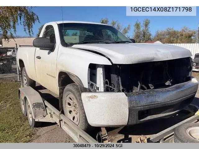 2008 Chevrolet Silverado C1500 VIN: 1GCEC14X08Z171798 Lot: 30048479