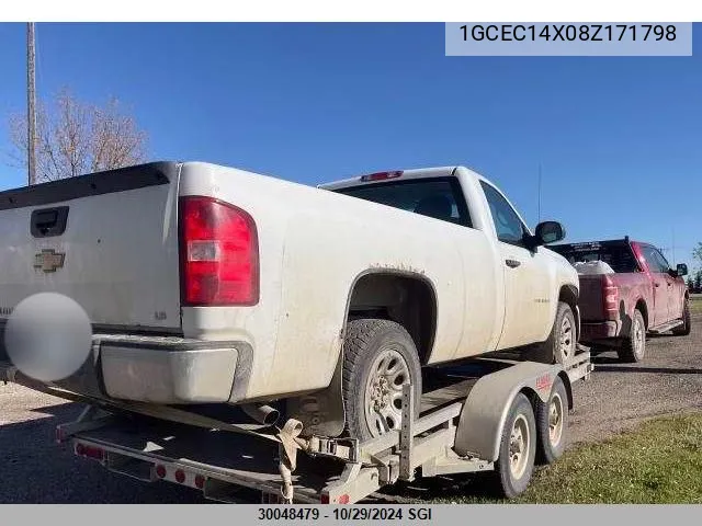 2008 Chevrolet Silverado C1500 VIN: 1GCEC14X08Z171798 Lot: 30048479