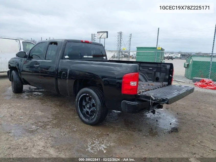 2008 Chevrolet Silverado 1500 Work Truck VIN: 1GCEC19X78Z225171 Lot: 38822541