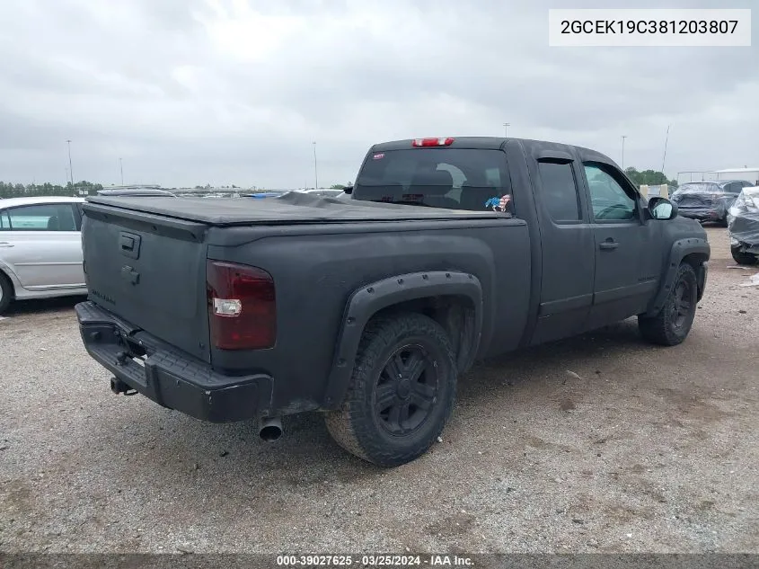 2GCEK19C381203807 2008 Chevrolet Silverado 1500 Lt1