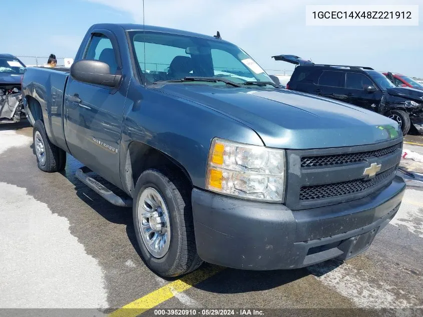 2008 Chevrolet Silverado 1500 Work Truck VIN: 1GCEC14X48Z221912 Lot: 39520910