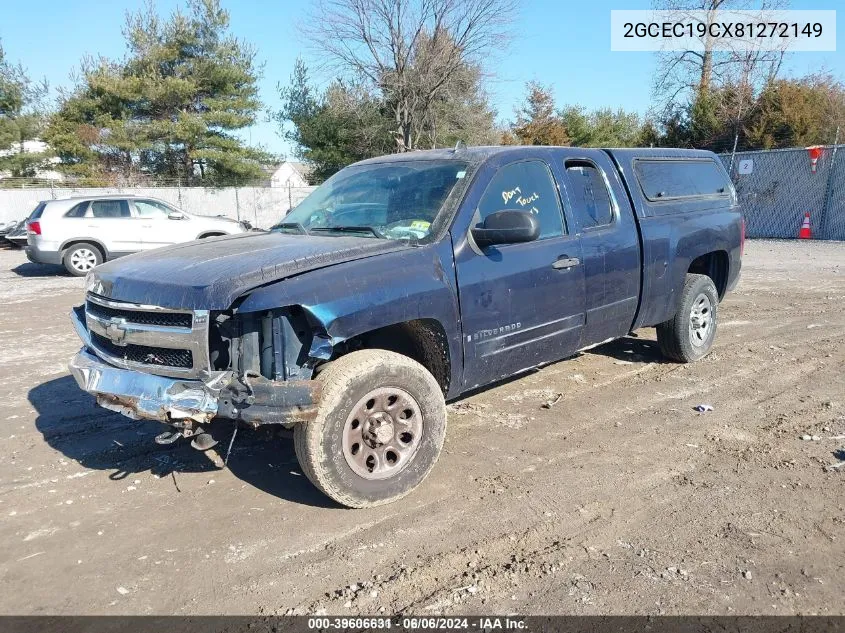 2008 Chevrolet Silverado 1500 Lt1 VIN: 2GCEC19CX81272149 Lot: 39606631