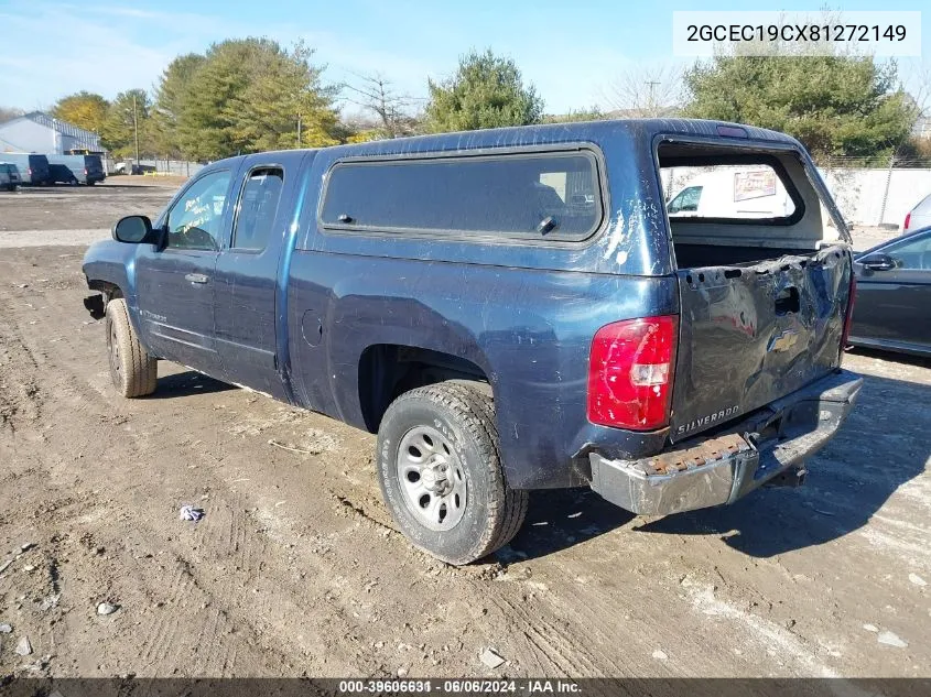 2008 Chevrolet Silverado 1500 Lt1 VIN: 2GCEC19CX81272149 Lot: 39606631