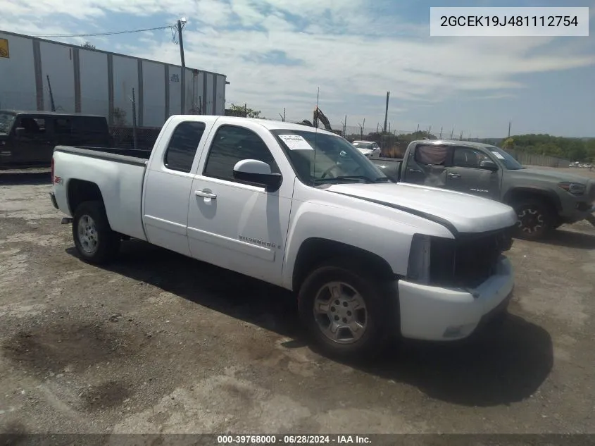 2GCEK19J481112754 2008 Chevrolet Silverado 1500 Ltz