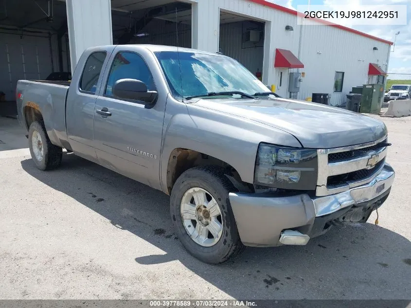 2008 Chevrolet Silverado 1500 Lt1 VIN: 2GCEK19J981242951 Lot: 39778589