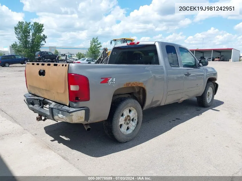 2008 Chevrolet Silverado 1500 Lt1 VIN: 2GCEK19J981242951 Lot: 39778589