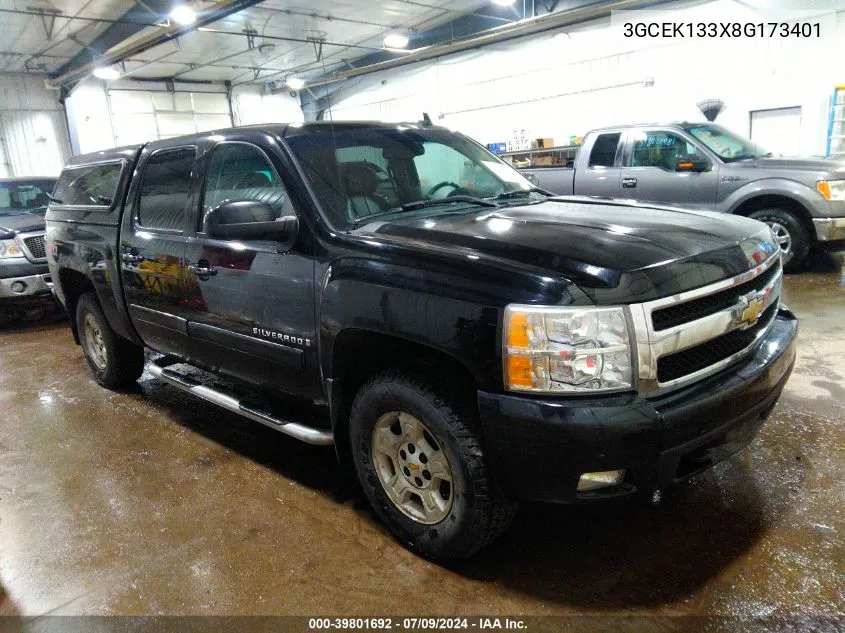 2008 Chevrolet Silverado 1500 Ltz VIN: 3GCEK133X8G173401 Lot: 39801692