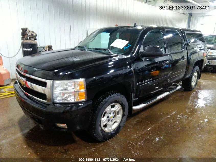 2008 Chevrolet Silverado 1500 Ltz VIN: 3GCEK133X8G173401 Lot: 39801692