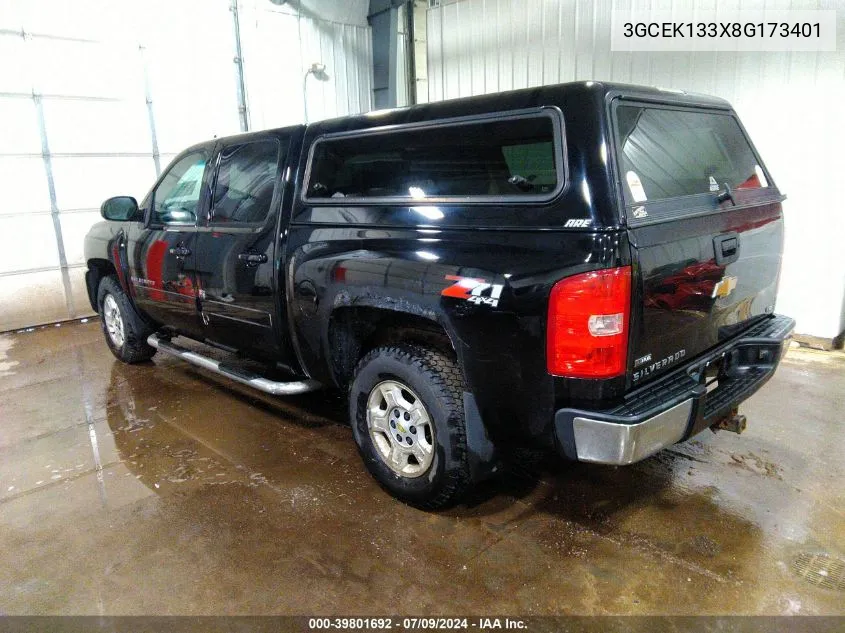 2008 Chevrolet Silverado 1500 Ltz VIN: 3GCEK133X8G173401 Lot: 39801692