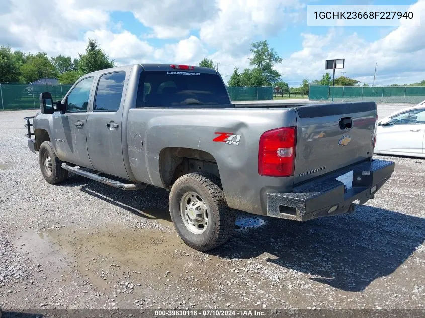 2008 Chevrolet Silverado 2500Hd Lt1 VIN: 1GCHK23668F227940 Lot: 39830118