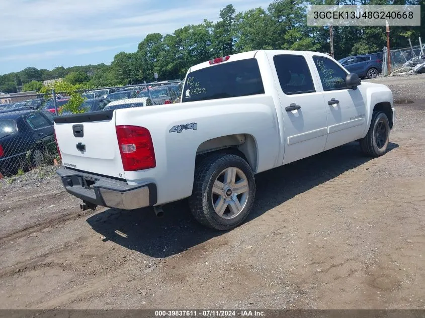 2008 Chevrolet Silverado 1500 Lt1 VIN: 3GCEK13J48G240668 Lot: 39837611