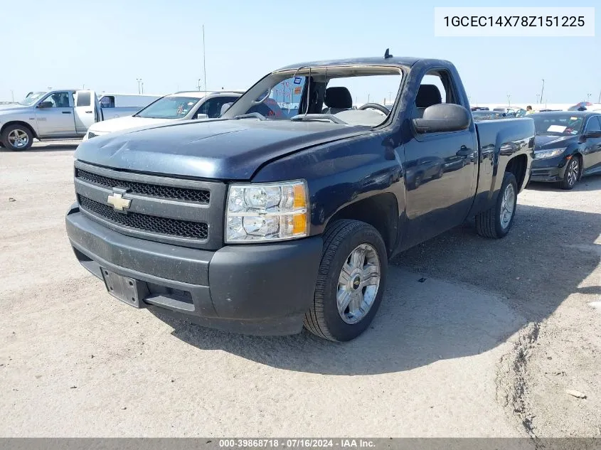 2008 Chevrolet Silverado 1500 Work Truck VIN: 1GCEC14X78Z151225 Lot: 39868718