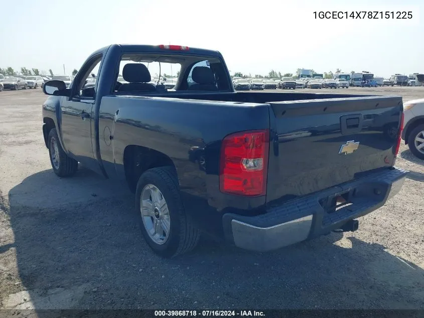 1GCEC14X78Z151225 2008 Chevrolet Silverado 1500 Work Truck