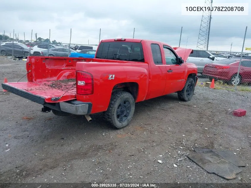 2008 Chevrolet Silverado 1500 Lt1 VIN: 1GCEK19J78Z208708 Lot: 39925335