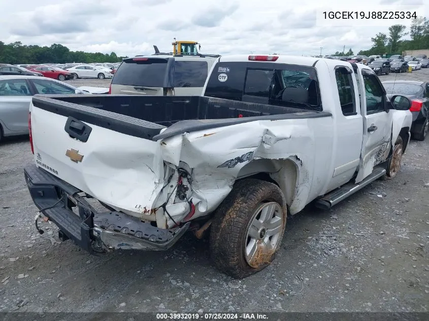 2008 Chevrolet Silverado K1500 VIN: 1GCEK19J88Z25334 Lot: 39932019