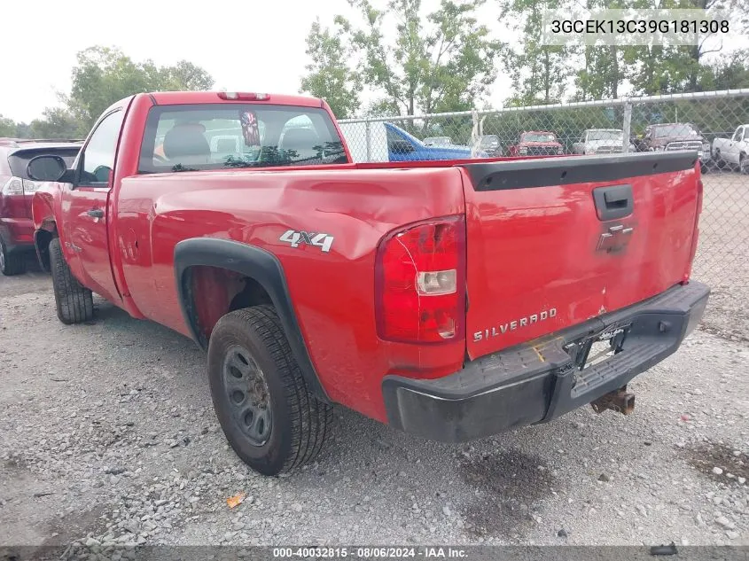 2009 Chevrolet Silverado 1500 Ls VIN: 3GCEK13C39G181308 Lot: 40032815