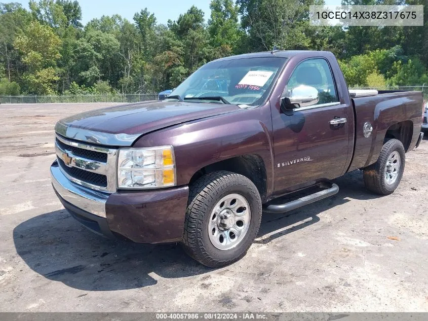 2008 Chevrolet Silverado 1500 Work Truck VIN: 1GCEC14X38Z317675 Lot: 40057986