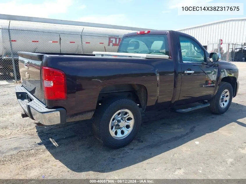 2008 Chevrolet Silverado 1500 Work Truck VIN: 1GCEC14X38Z317675 Lot: 40057986