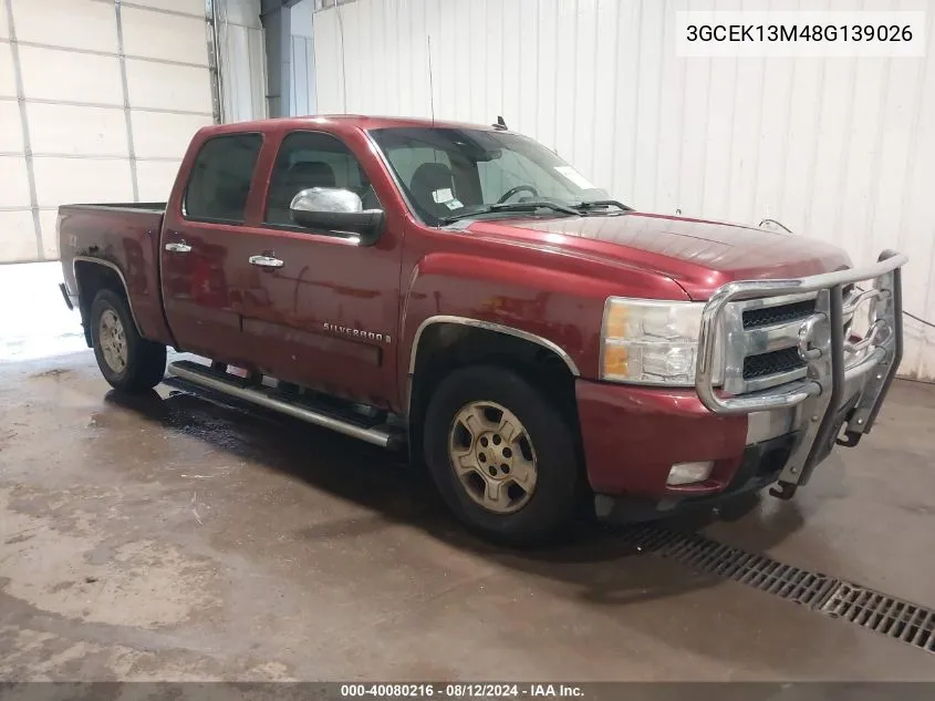 2008 Chevrolet Silverado 1500 Lt1 VIN: 3GCEK13M48G139026 Lot: 40080216