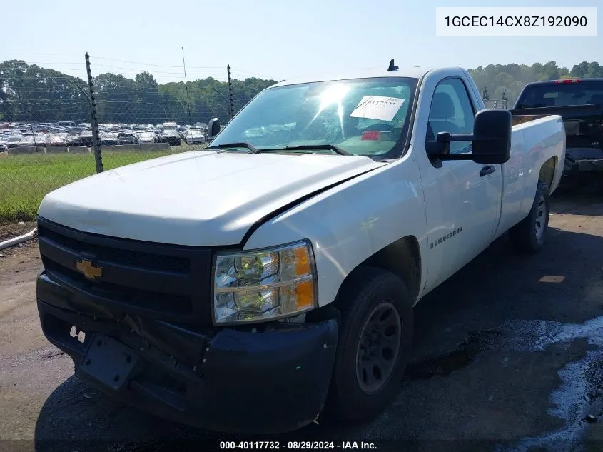 2008 Chevrolet Silverado 1500 Work Truck VIN: 1GCEC14CX8Z192090 Lot: 40117732