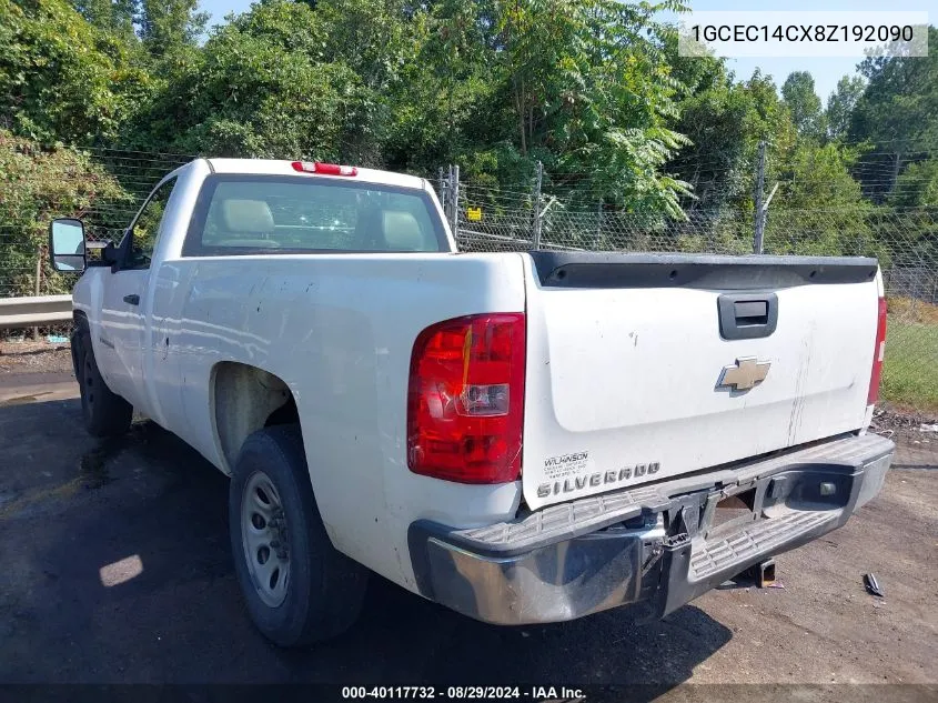 2008 Chevrolet Silverado 1500 Work Truck VIN: 1GCEC14CX8Z192090 Lot: 40117732