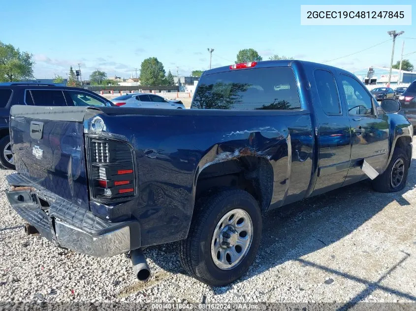 2008 Chevrolet Silverado 1500 C1500 VIN: 2GCEC19C481247845 Lot: 40118042