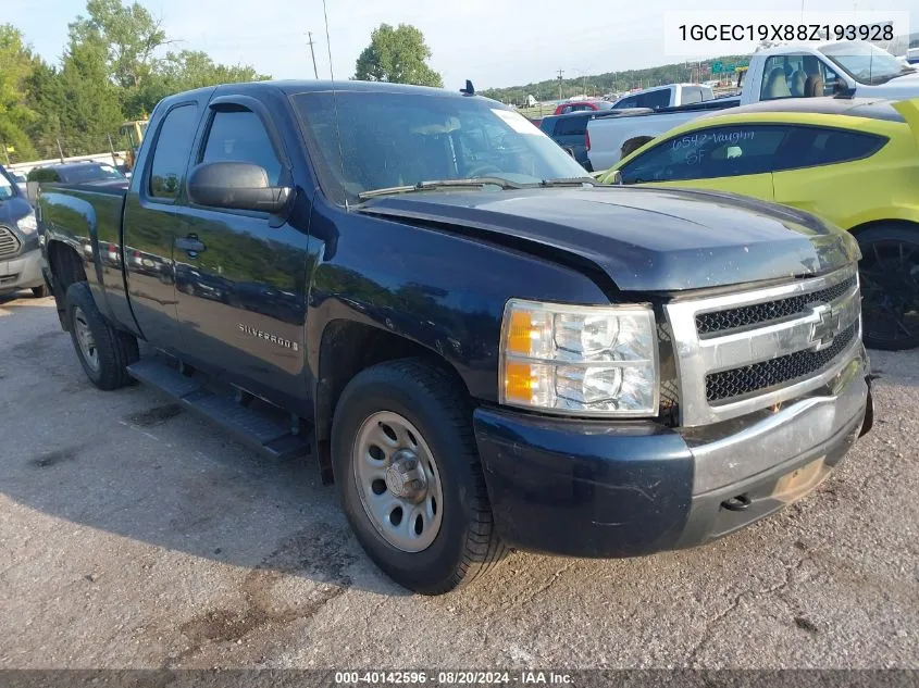 2008 Chevrolet Silverado C1500 VIN: 1GCEC19X88Z193928 Lot: 40142596