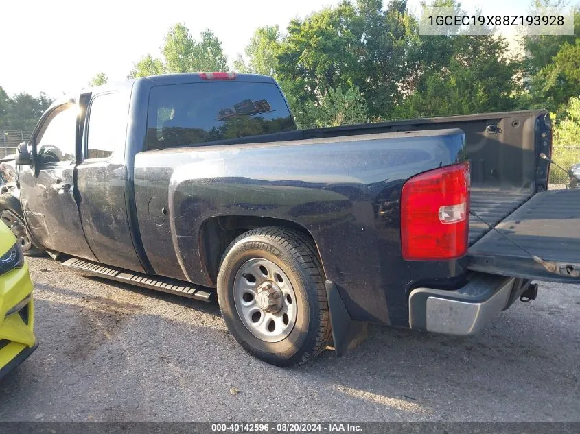 2008 Chevrolet Silverado C1500 VIN: 1GCEC19X88Z193928 Lot: 40142596