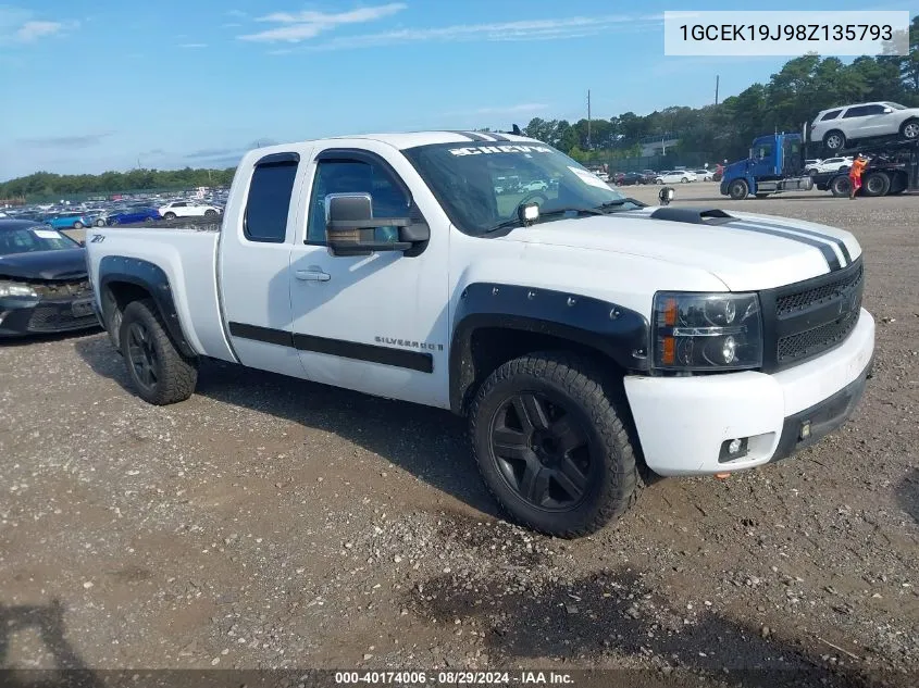 1GCEK19J98Z135793 2008 Chevrolet Silverado 1500 Ltz