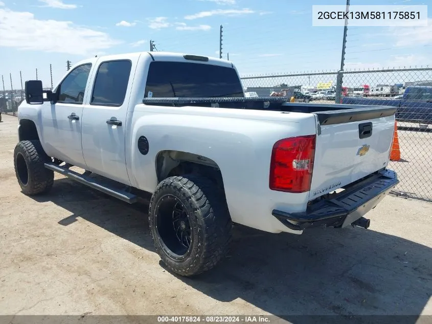 2008 Chevrolet Silverado 1500 Lt1 VIN: 2GCEK13M581175851 Lot: 40175824