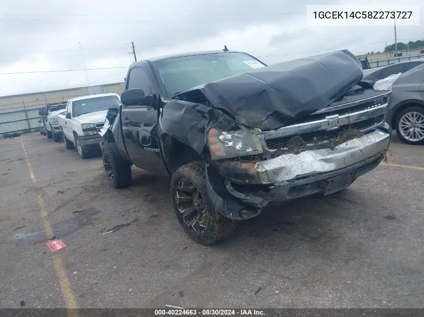 2008 Chevrolet Silverado 1500 Work Truck VIN: 1GCEK14C58Z273727 Lot: 40224663