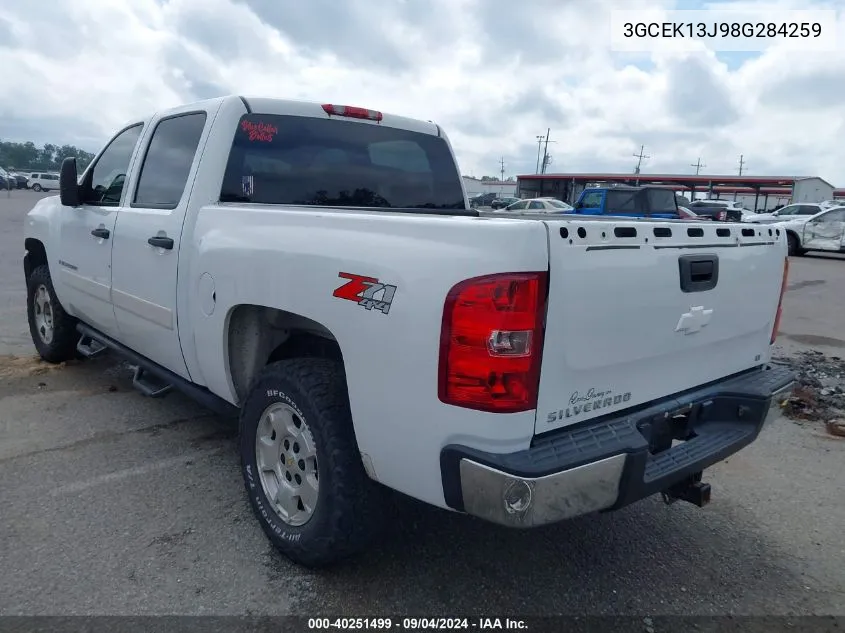 3GCEK13J98G284259 2008 Chevrolet Silverado 1500 Lt2