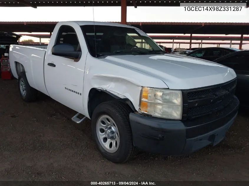 2008 Chevrolet Silverado 1500 Work Truck VIN: 1GCEC14X98Z331287 Lot: 40265713