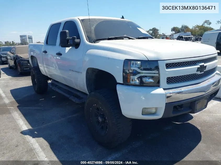 3GCEK13MX8G136471 2008 Chevrolet Silverado 1500 Lt1