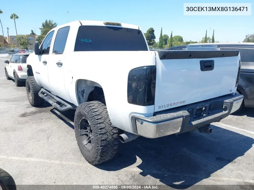 2008 Chevrolet Silverado 1500 Lt1 VIN: 3GCEK13MX8G136471 Lot: 40274895