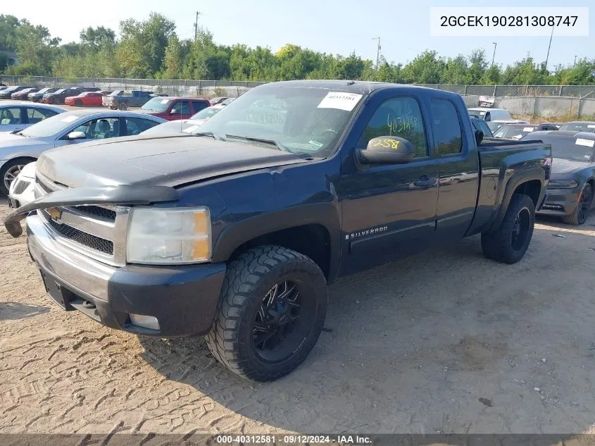 2008 Chevrolet Silverado 1500 Lt2 VIN: 2GCEK190281308747 Lot: 40312581