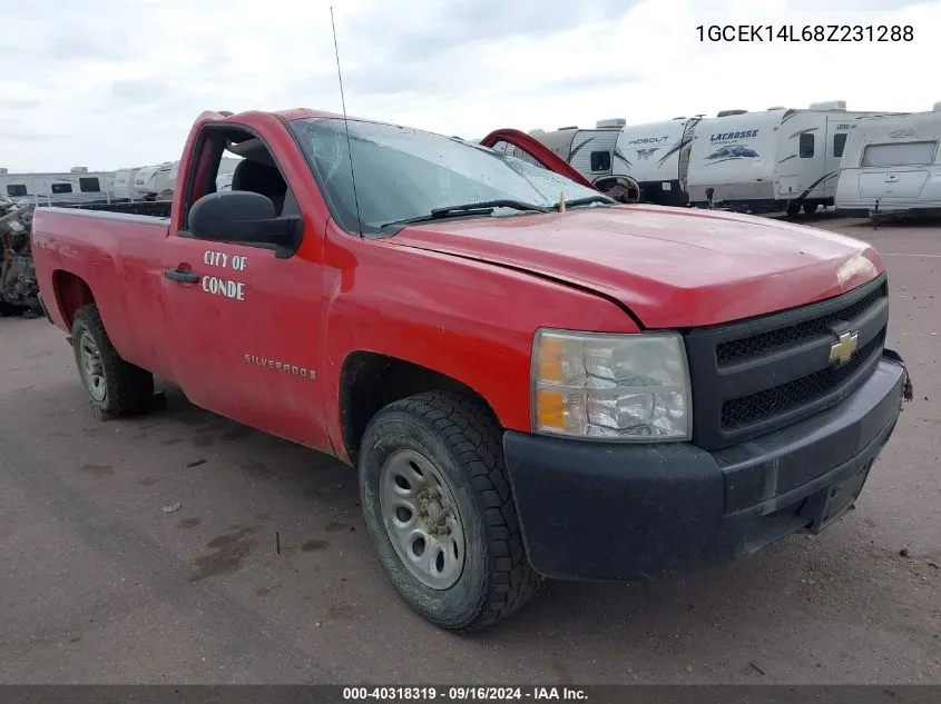 2008 Chevrolet Silverado 1500 K1500 VIN: 1GCEK14L68Z231288 Lot: 40318319