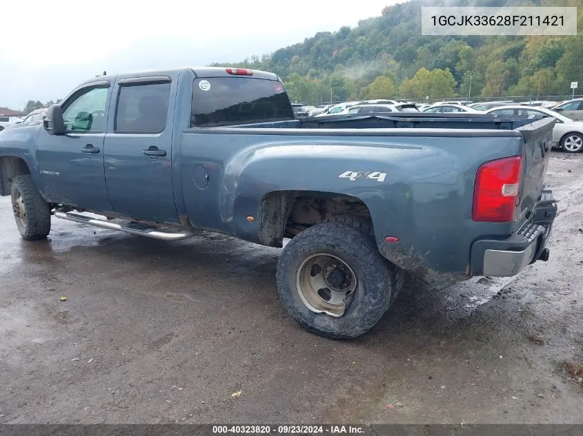 2008 Chevrolet Silverado K3500 VIN: 1GCJK33628F211421 Lot: 40323820