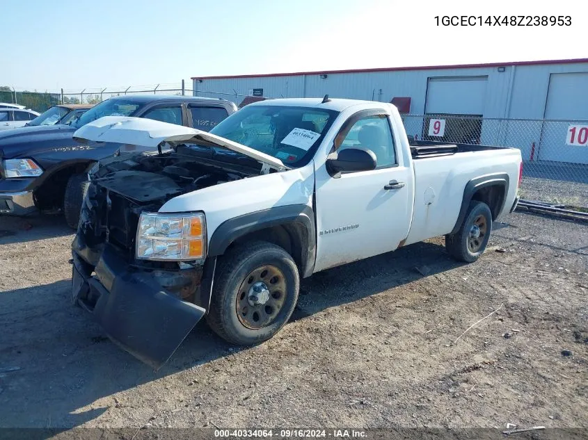 2008 Chevrolet Silverado C1500 VIN: 1GCEC14X48Z238953 Lot: 40334064