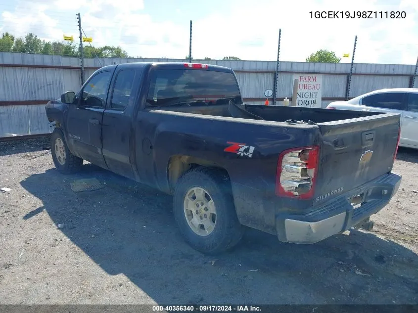 2008 Chevrolet Silverado 1500 Lt2 VIN: 1GCEK19J98Z111820 Lot: 40356340