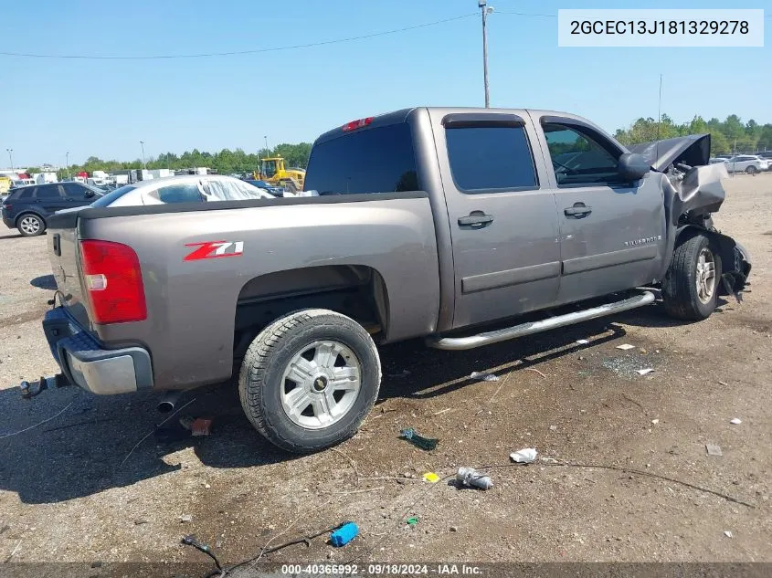 2GCEC13J181329278 2008 Chevrolet Silverado 1500 Lt1