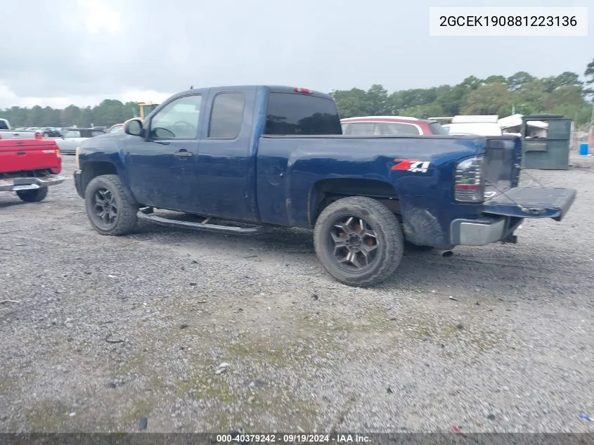 2008 Chevrolet Silverado 1500 Lt1 VIN: 2GCEK190881223136 Lot: 40379242