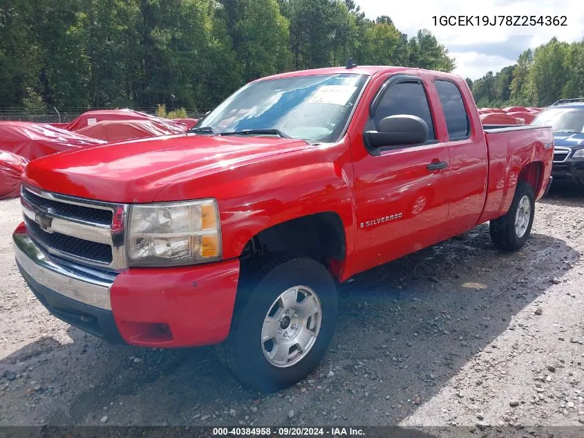 2008 Chevrolet Silverado 1500 Lt1 VIN: 1GCEK19J78Z254362 Lot: 40384958