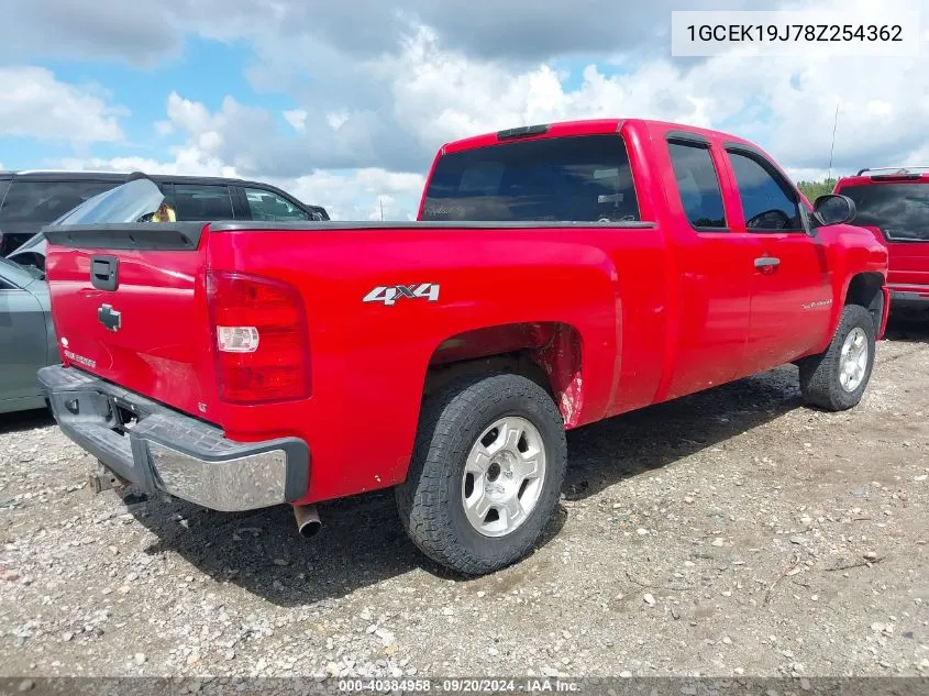 2008 Chevrolet Silverado 1500 Lt1 VIN: 1GCEK19J78Z254362 Lot: 40384958