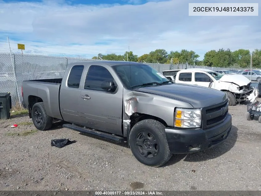 2GCEK19J481243375 2008 Chevrolet Silverado 1500 Ltz