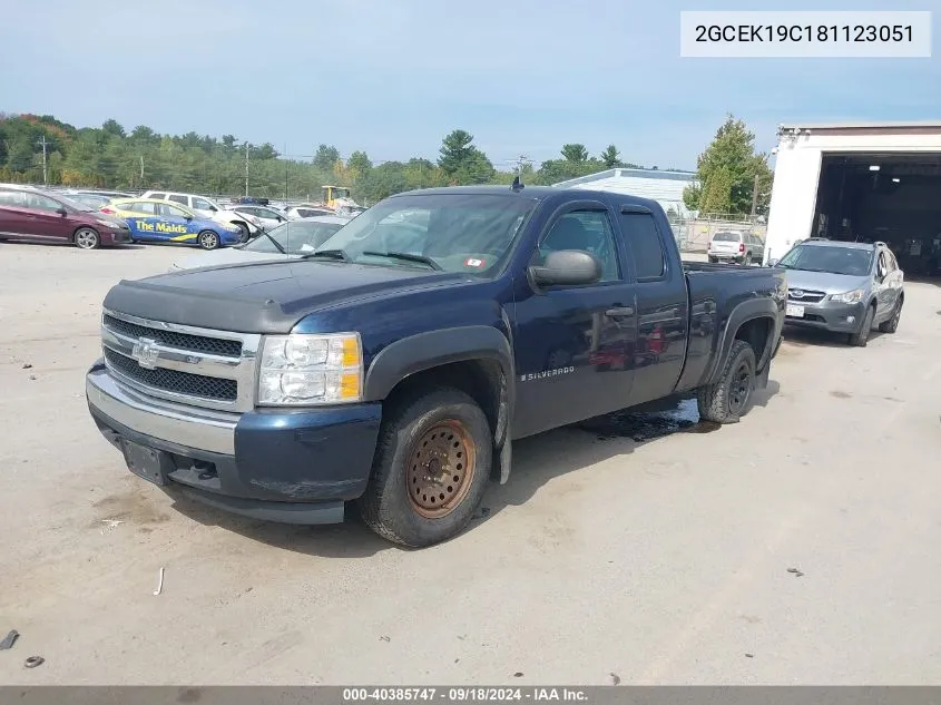 2GCEK19C181123051 2008 Chevrolet Silverado 1500 Lt1