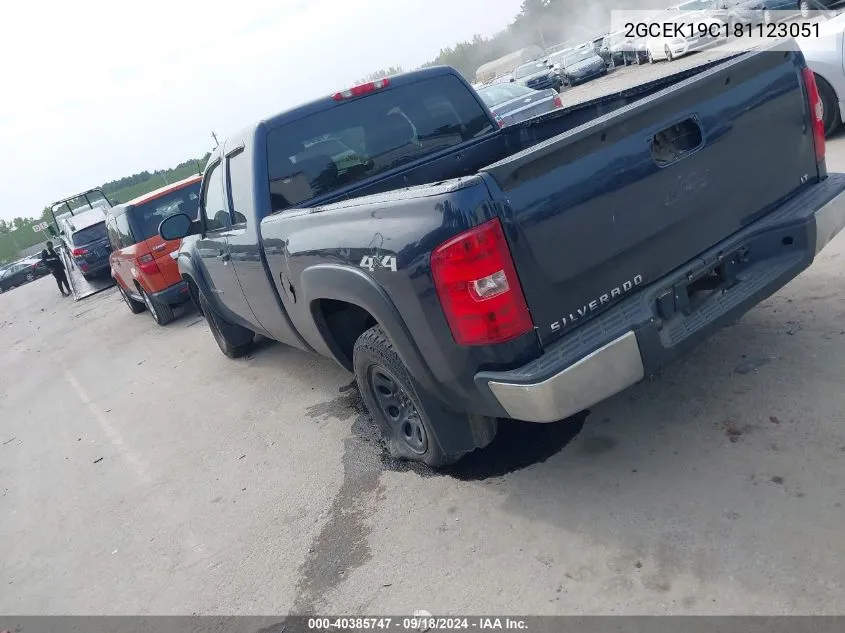 2GCEK19C181123051 2008 Chevrolet Silverado 1500 Lt1