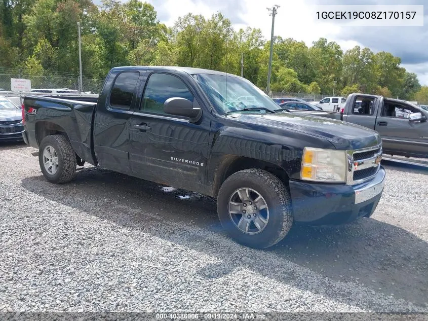 2008 Chevrolet Silverado 1500 Lt1 VIN: 1GCEK19C08Z170157 Lot: 40386906