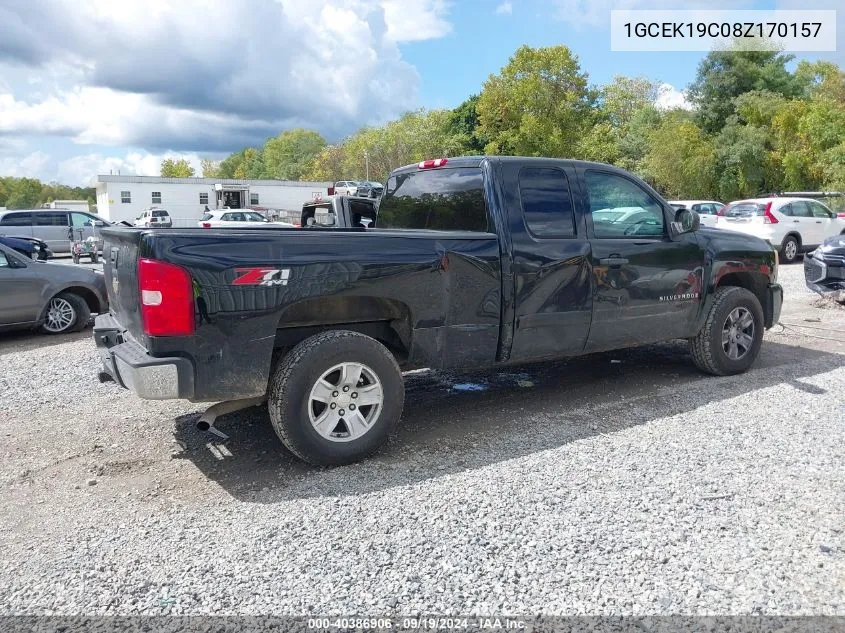 1GCEK19C08Z170157 2008 Chevrolet Silverado 1500 Lt1